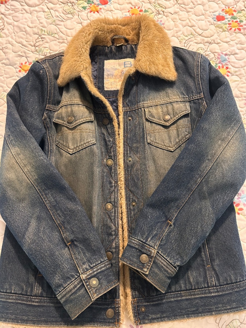 VINTAGE Western Cole B Denim Jacket Dark Wash Women M/Men S